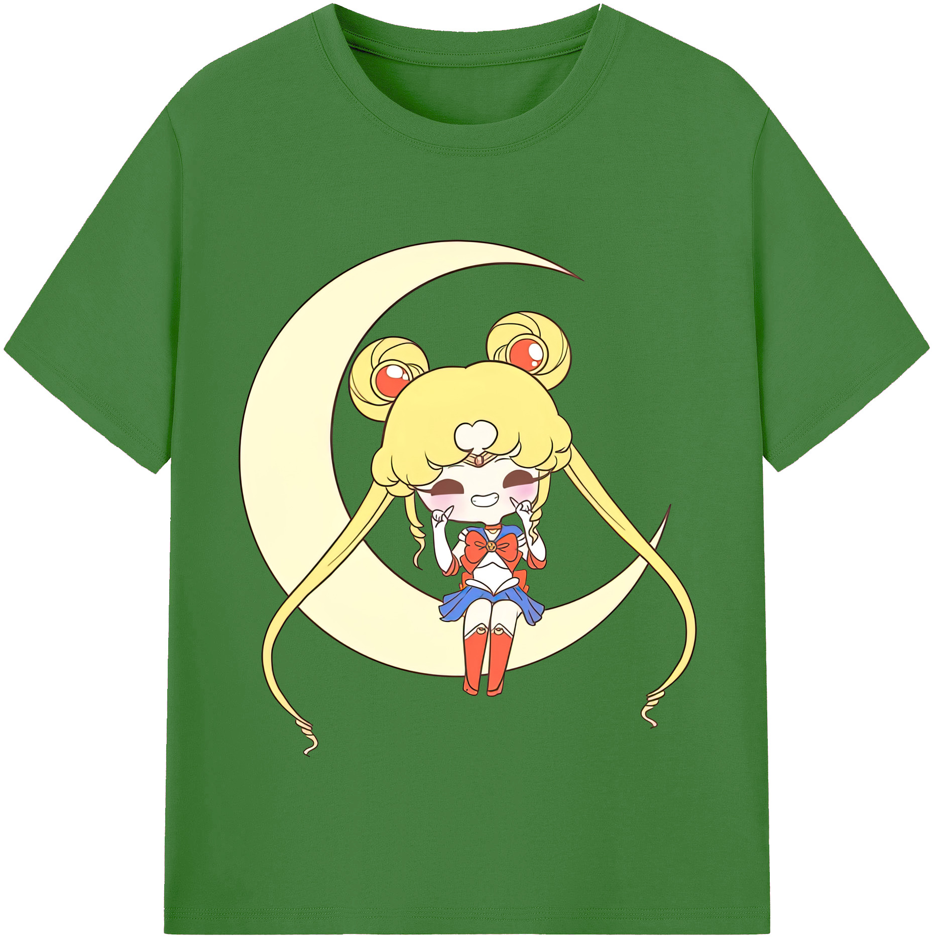 （画像用） 美少女戦士セーラームーン 月野 うさぎ つきの うさぎ Sailor Moon Tsukino Usagi レディースカジュアルプリントTシャツ（綿100％）